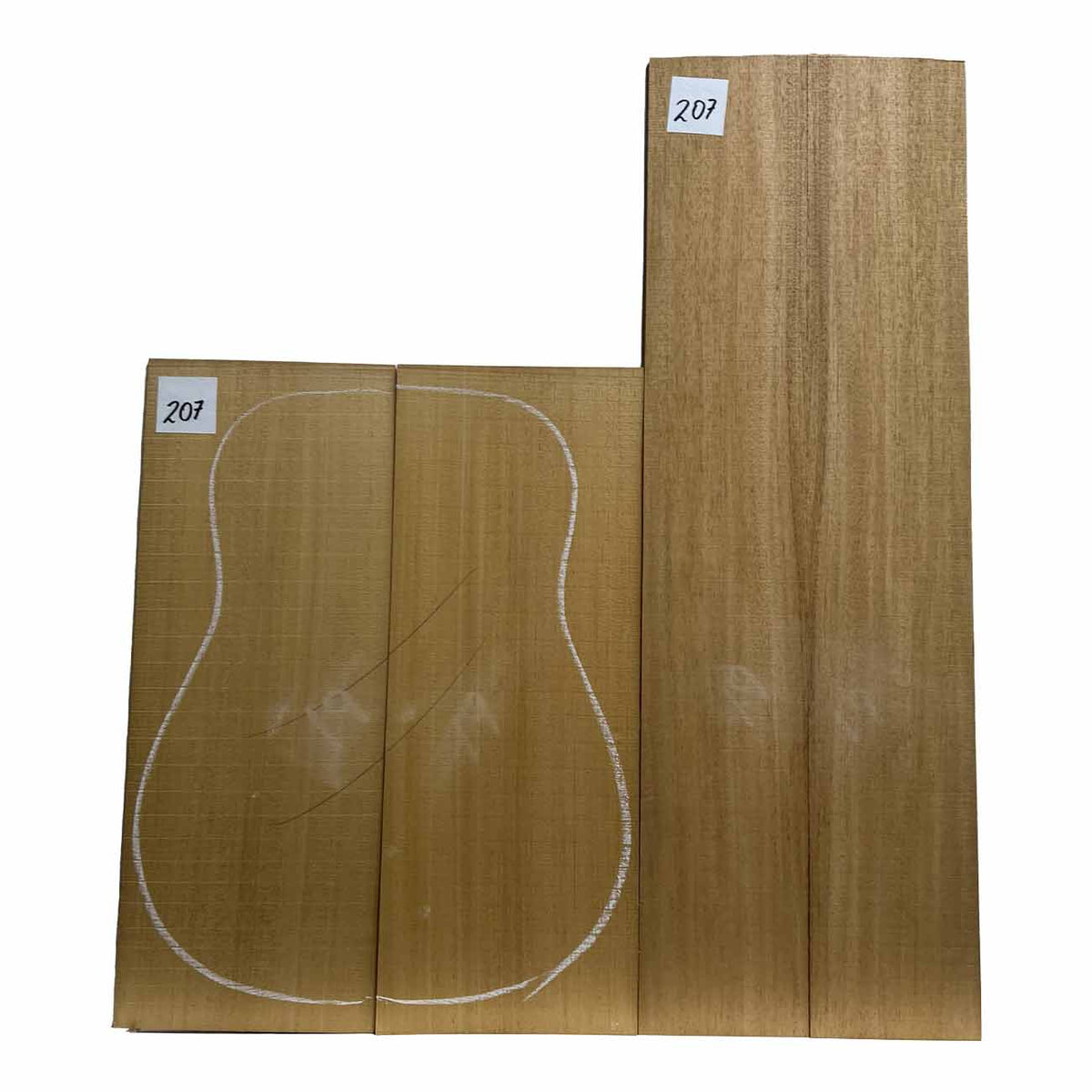 Fijian Mahogany Dreadnought Guitar Back And Side Sets #207 - Exotic Wood Zone - Buy online Across USA 