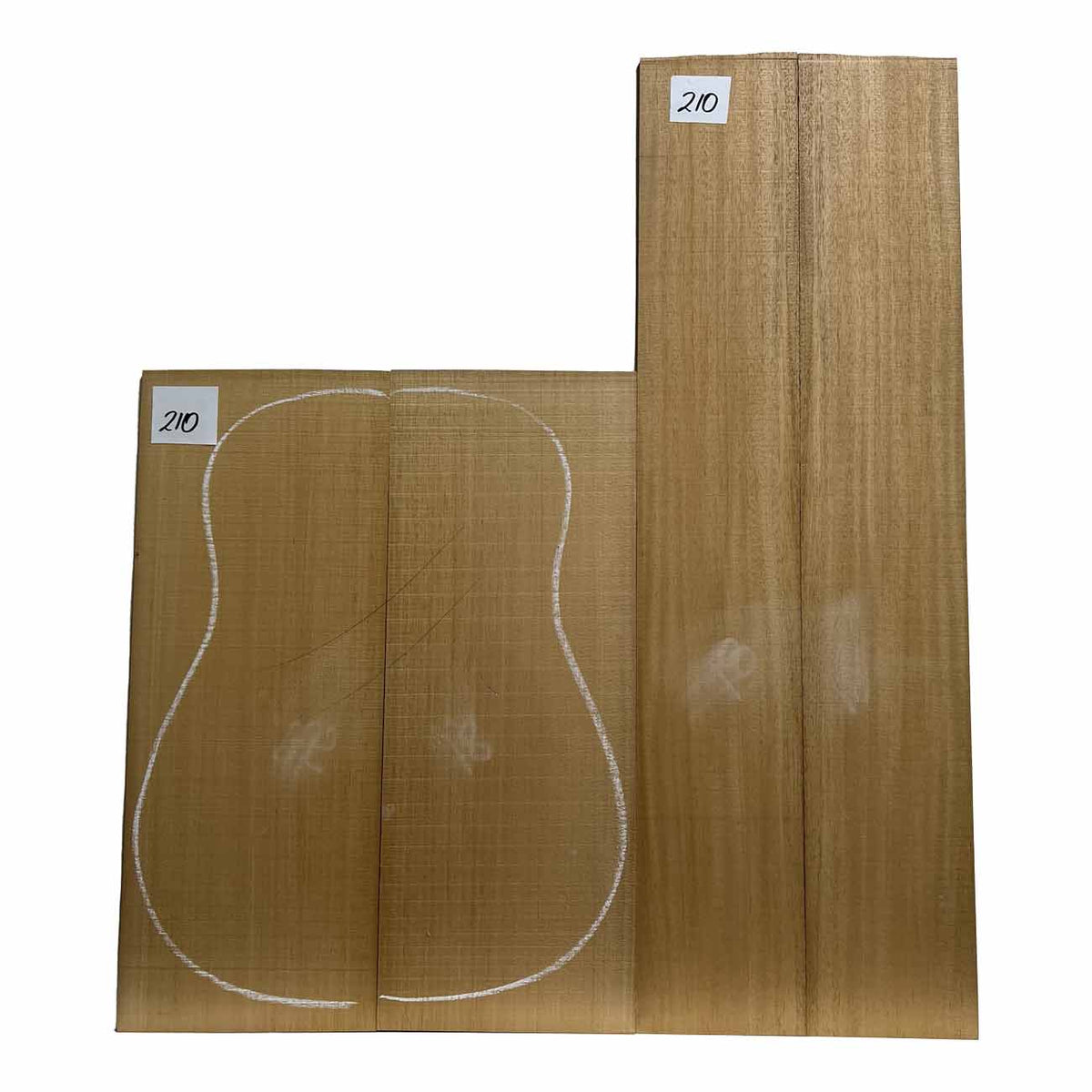 Fijian Mahogany Dreadnought Guitar Back And Side Sets #210 - Exotic Wood Zone - Buy online Across USA 