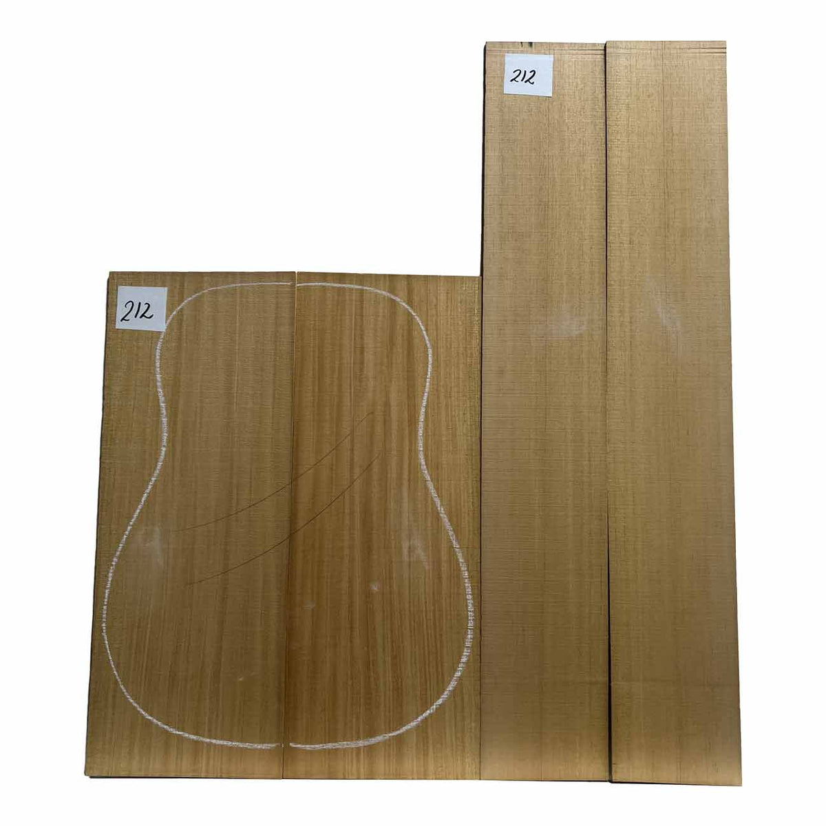 Fijian Mahogany Dreadnought Guitar Back And Side Sets #212 - Exotic Wood Zone - Buy online Across USA 