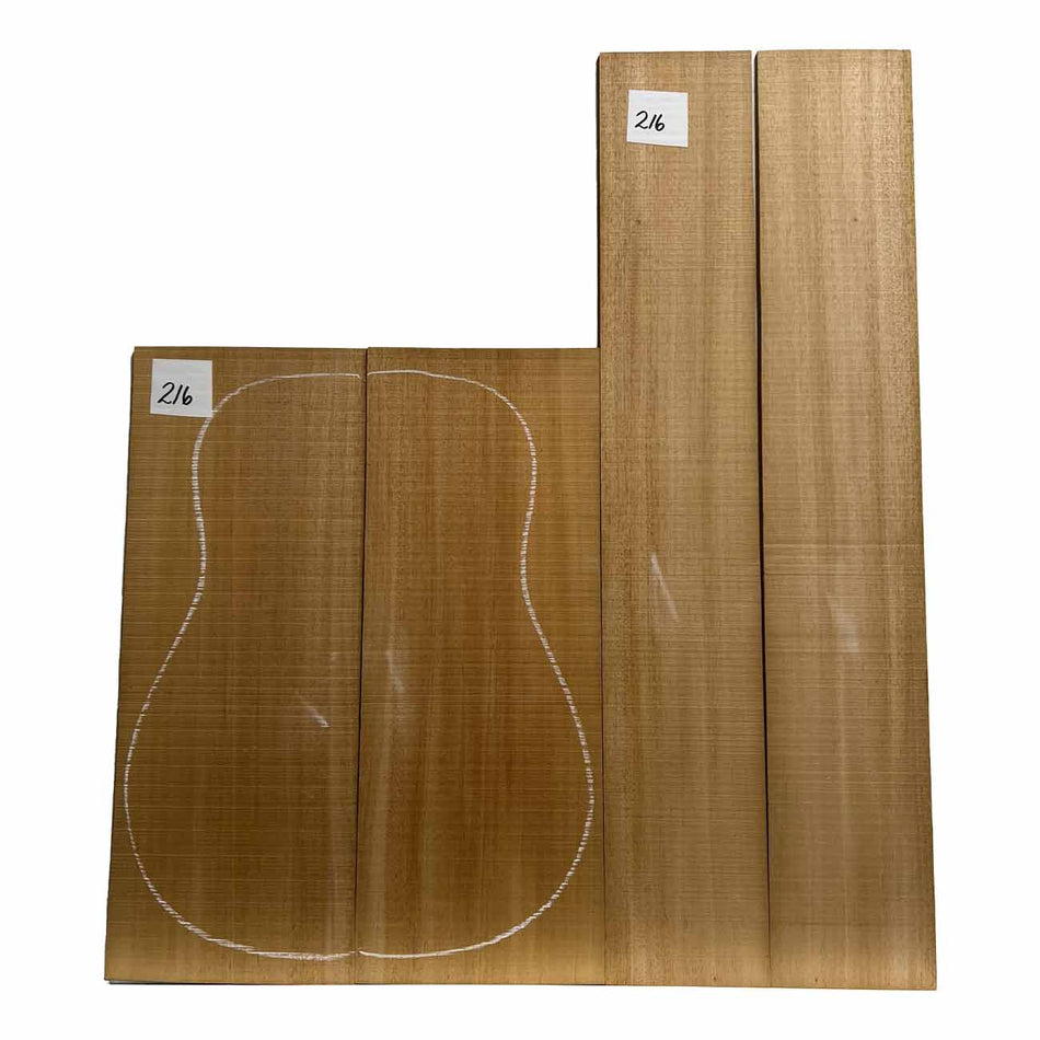 Fijian Mahogany Dreadnought Guitar Back And Side Sets #216 - Exotic Wood Zone - Buy online Across USA 