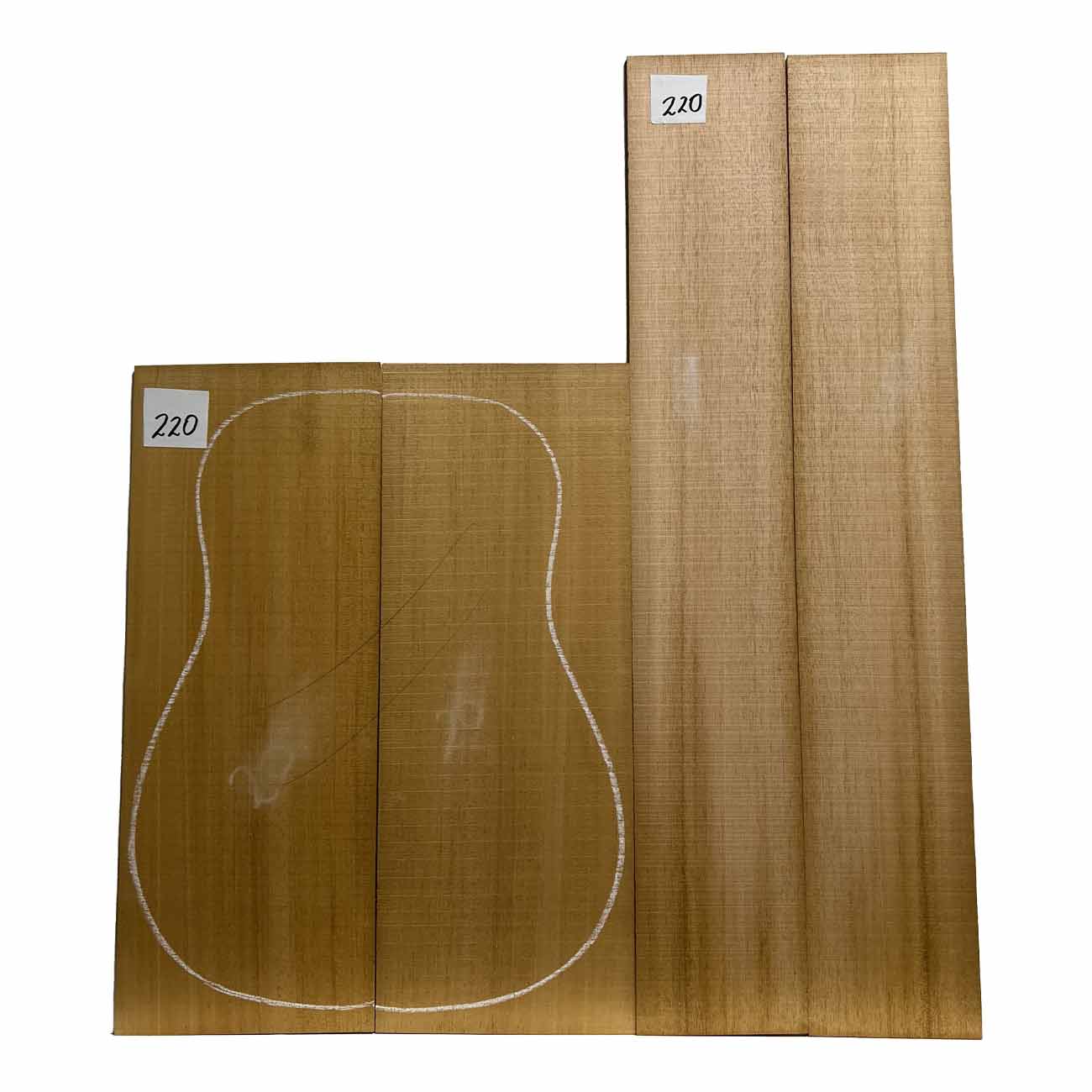 Fijian Mahogany Dreadnought Guitar Back And Side Sets #220 - Exotic Wood Zone - Buy online Across USA 