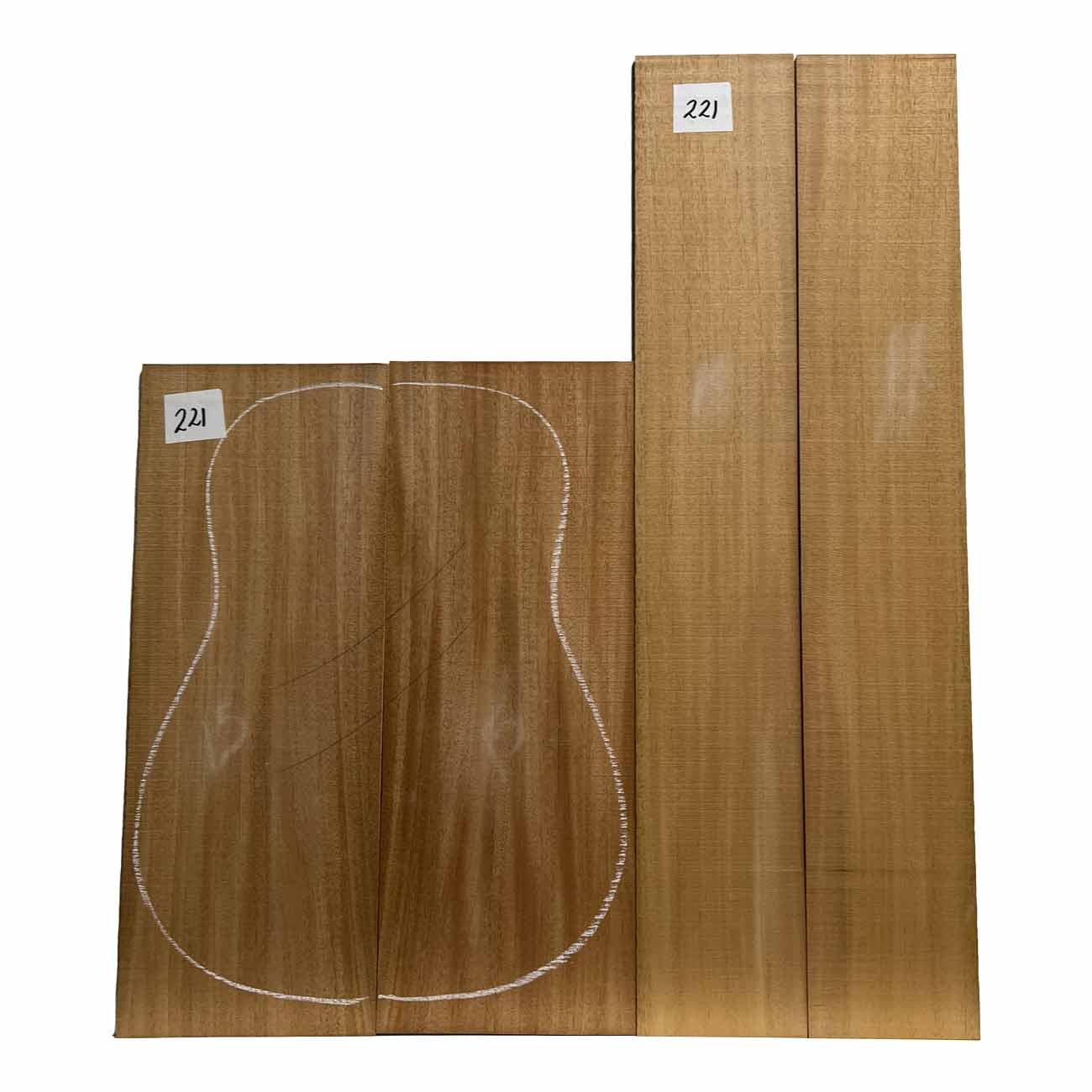 Fijian Mahogany Dreadnought Guitar Back And Side Sets #221 - Exotic Wood Zone - Buy online Across USA 