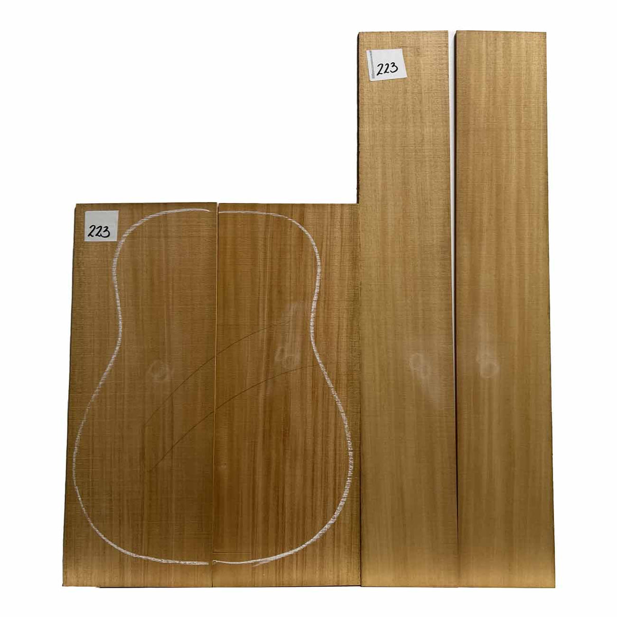 Fijian Mahogany Dreadnought Guitar Back And Side Sets #223 - Exotic Wood Zone - Buy online Across USA 