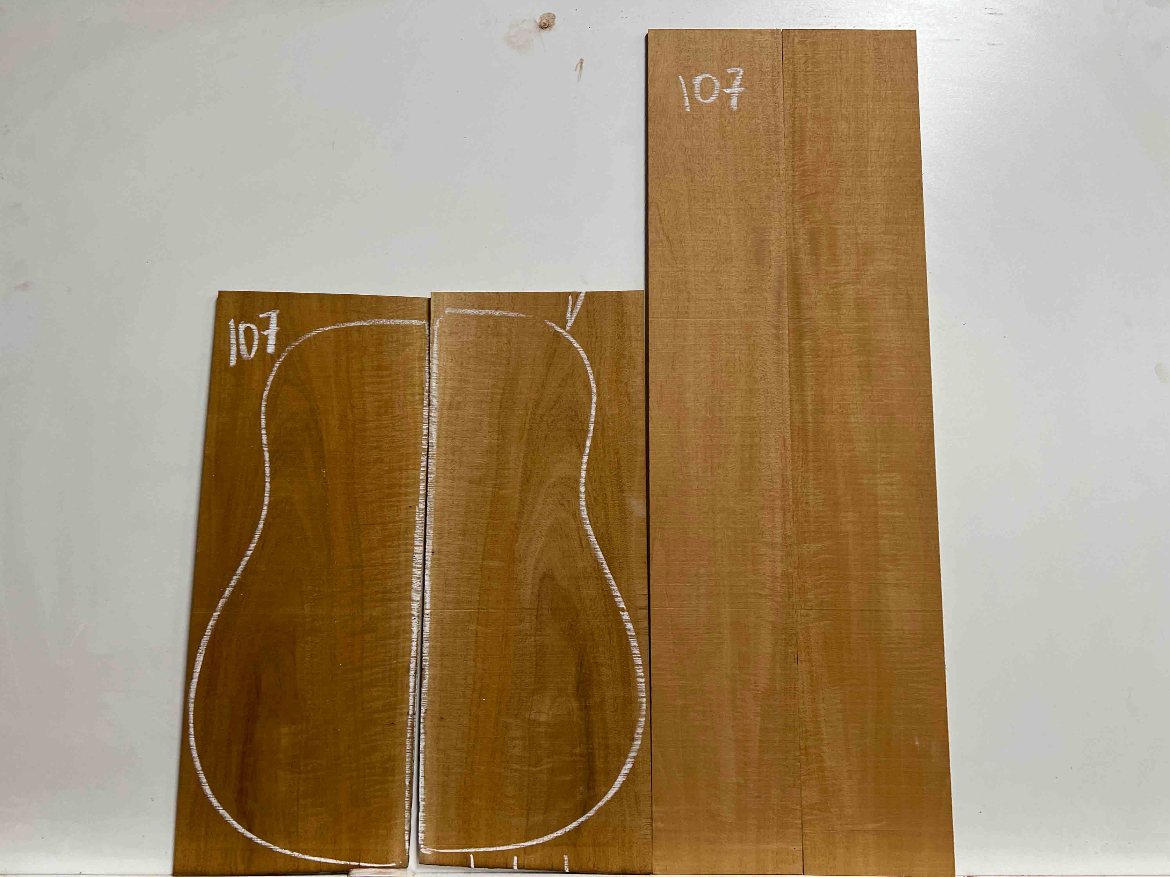 Flame Genuine Mahogany Dreadnought/Classical Guitar Back & Side Set #107 - Exotic Wood Zone - Buy online Across USA 