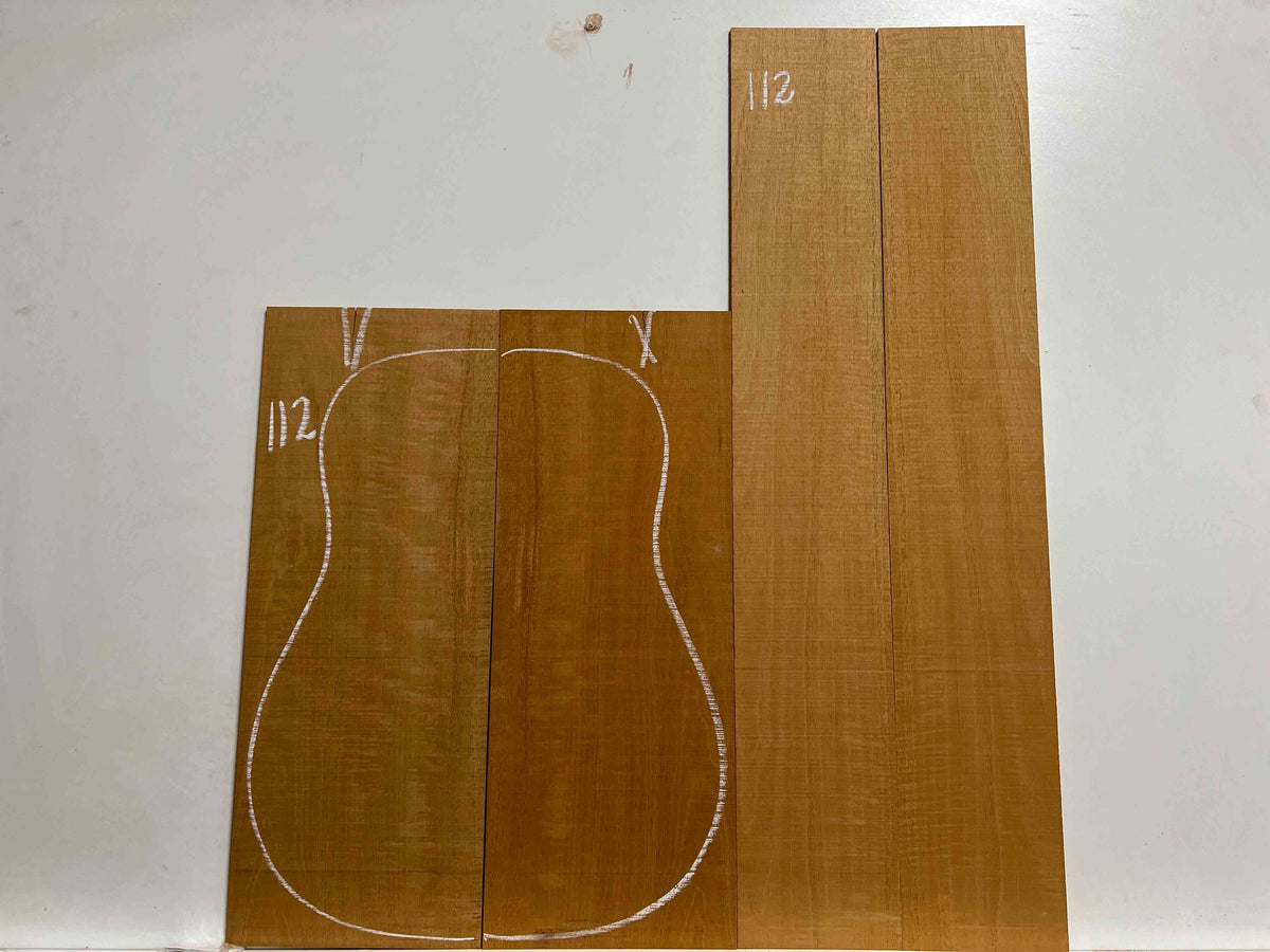 Flame Genuine Mahogany Dreadnought/Classical Guitar Back & Side Set #112 - Exotic Wood Zone - Buy online Across USA 