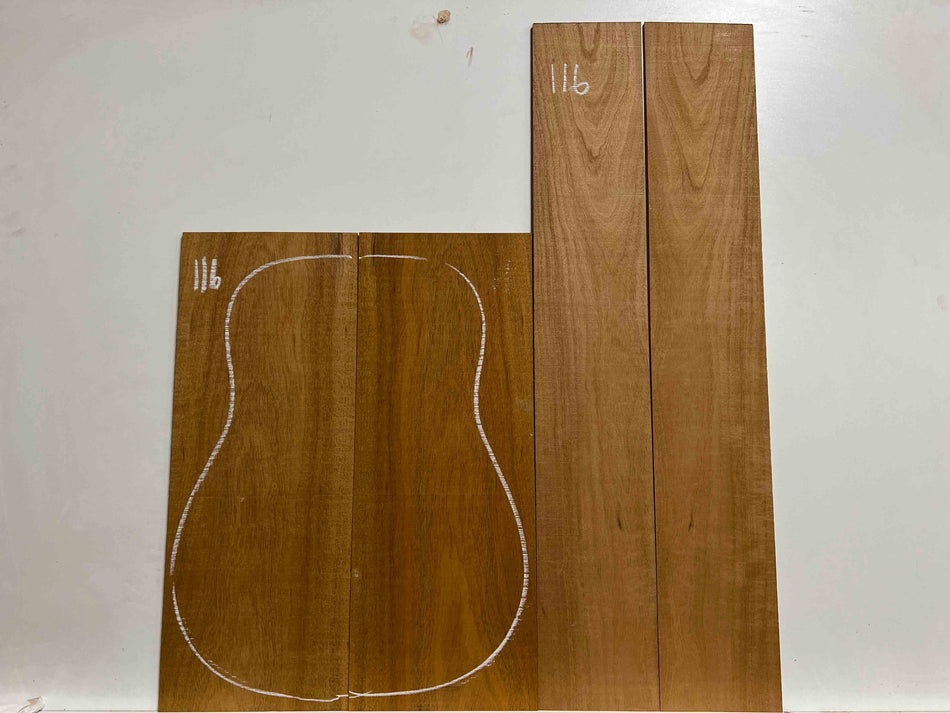 Flame Genuine Mahogany Dreadnought/Classical Guitar Back & Side Set #116 - Exotic Wood Zone - Buy online Across USA 