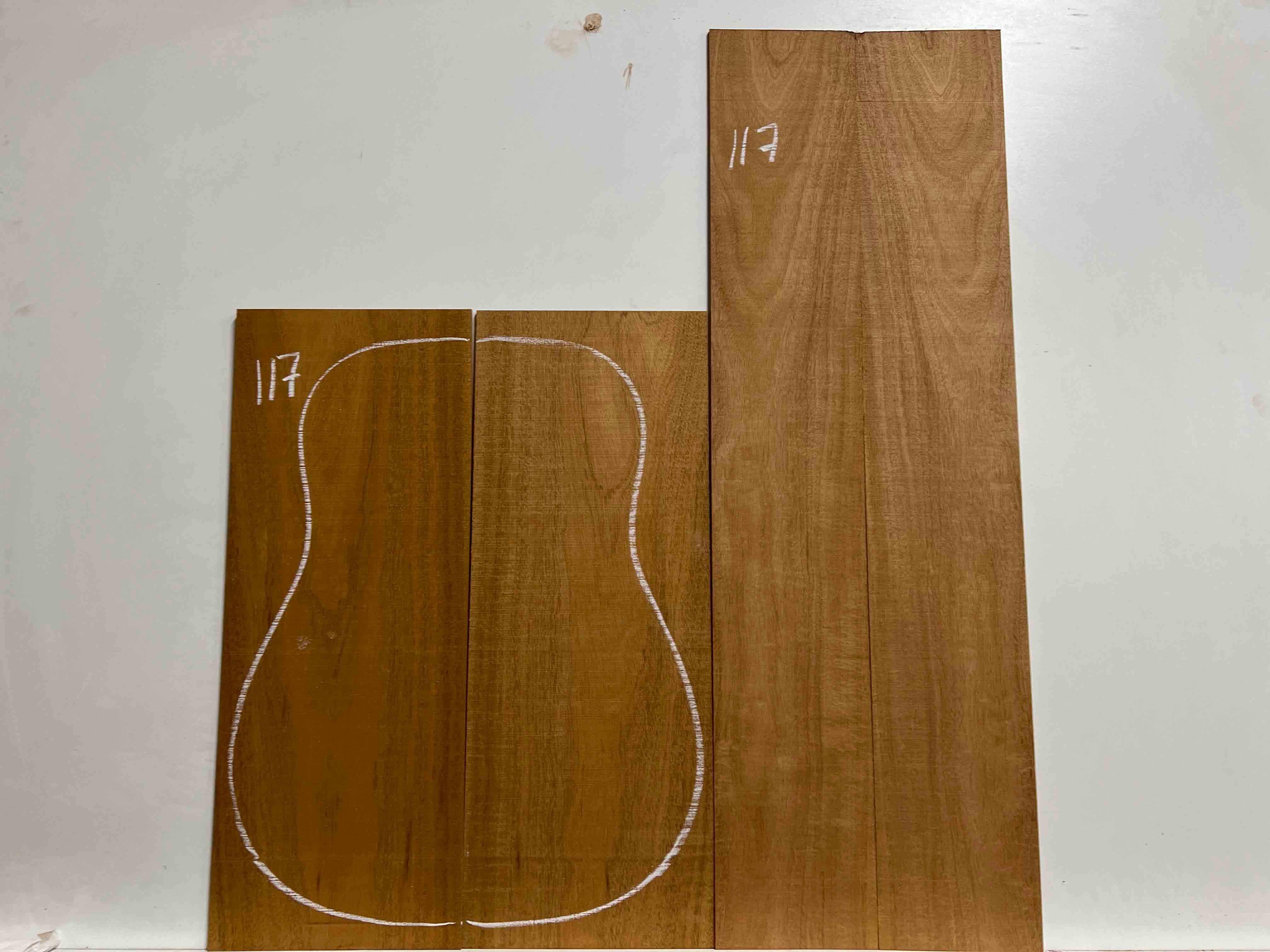 Flame Genuine Mahogany Dreadnought/Classical Guitar Back & Side Set #117 - Exotic Wood Zone - Buy online Across USA 