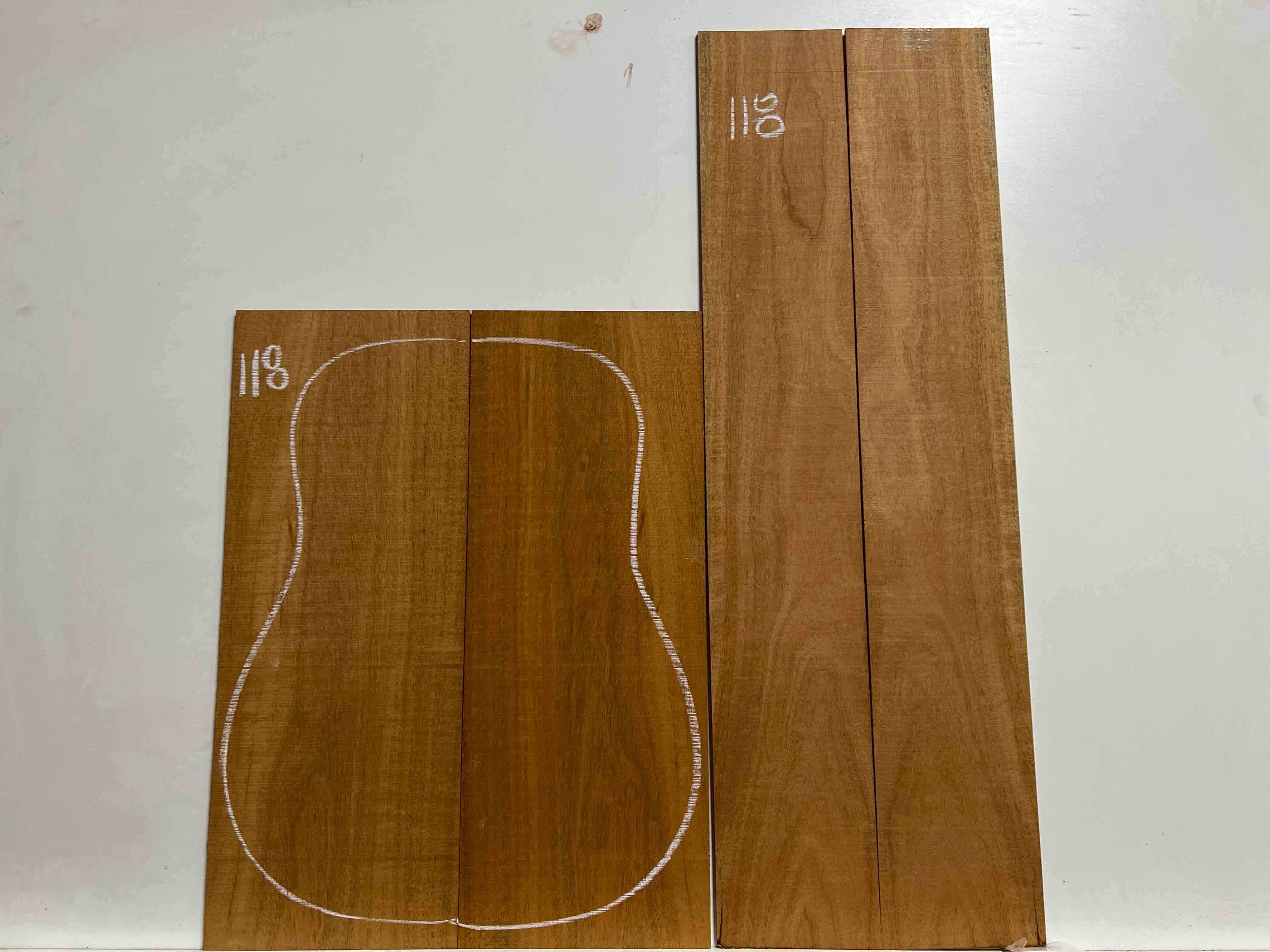 Flame Genuine Mahogany Dreadnought/Classical Guitar Back & Side Set #118 - Exotic Wood Zone - Buy online Across USA 