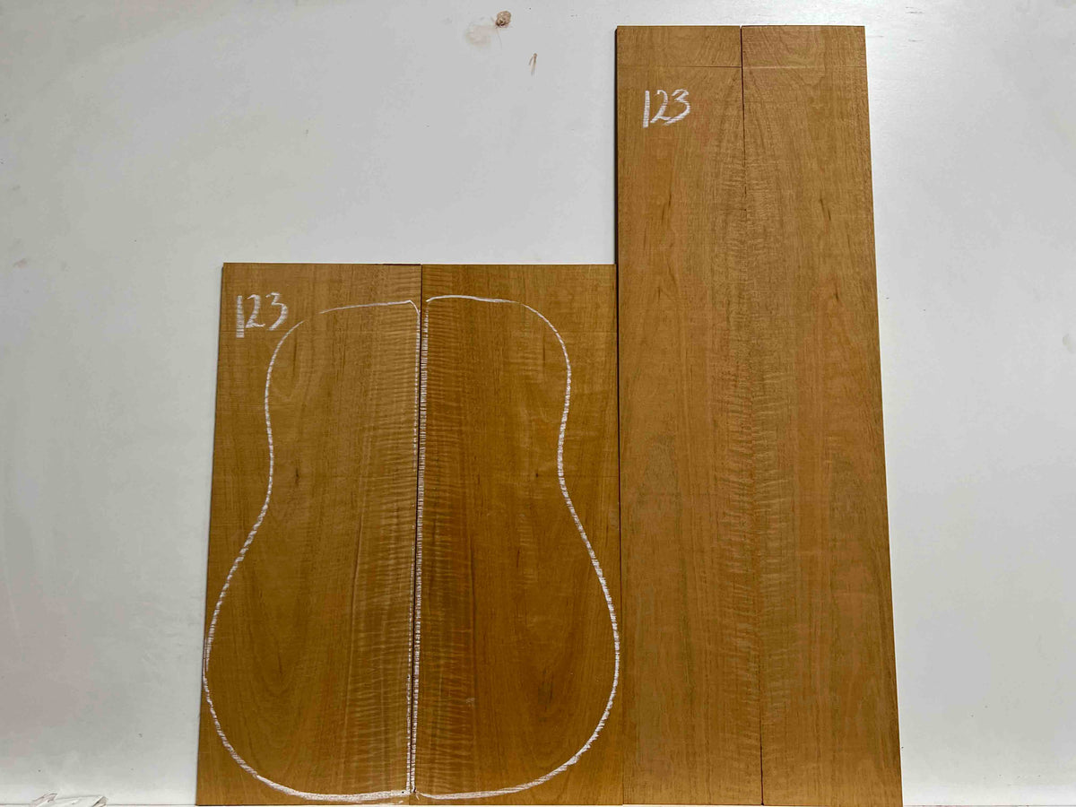 Flame Genuine Mahogany Dreadnought/Classical Guitar Back & Side Set #123 - Exotic Wood Zone - Buy online Across USA 