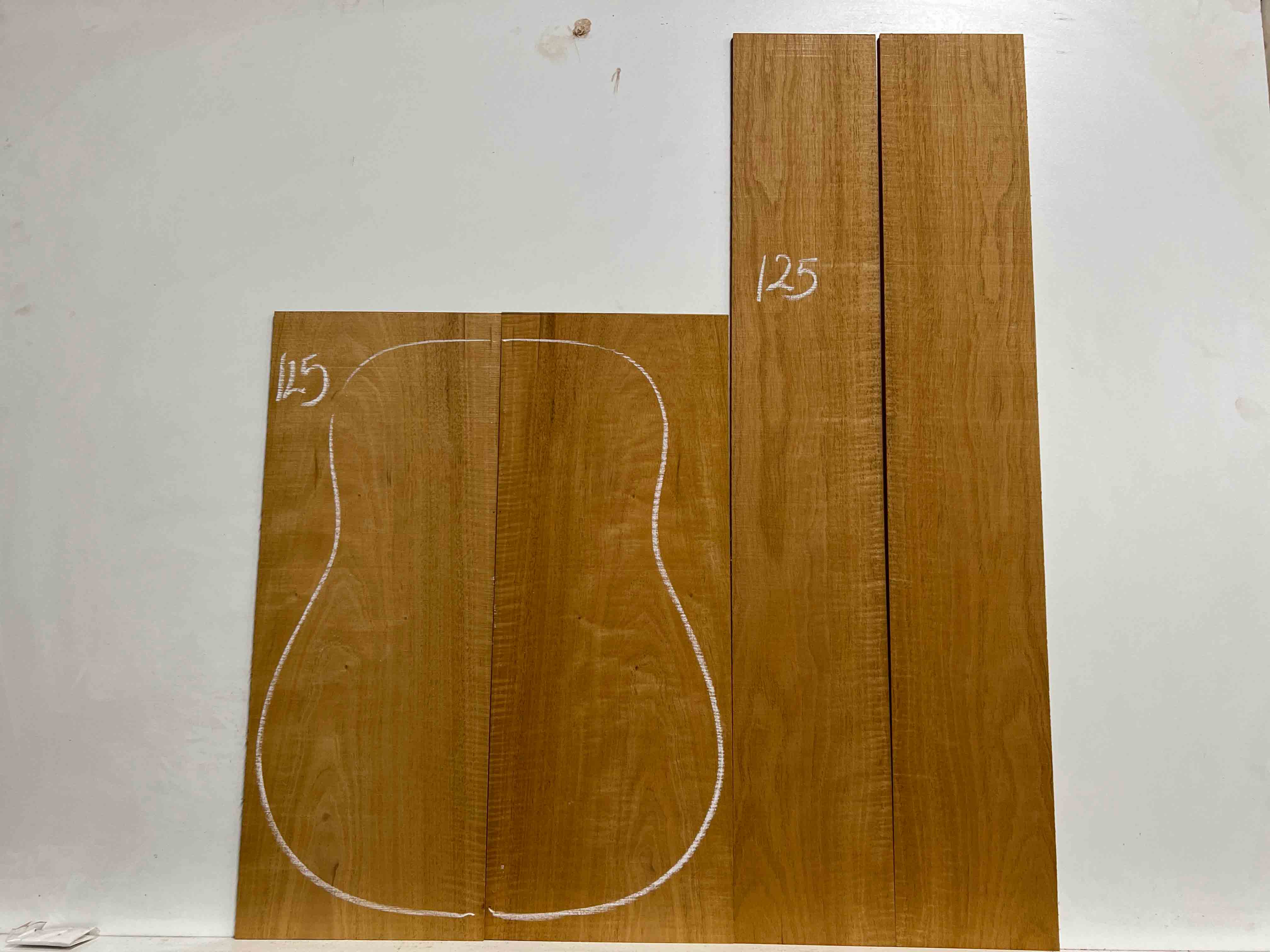 Flame Genuine Mahogany Dreadnought/Classical Guitar Back & Side Set #125 - Exotic Wood Zone - Buy online Across USA 