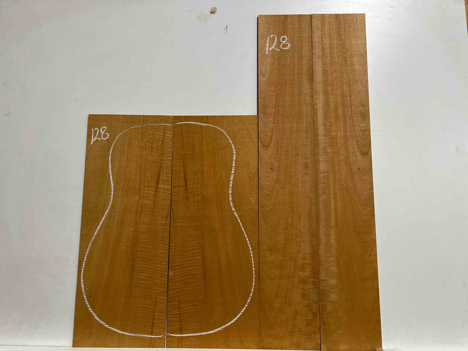 Flame Genuine Mahogany Dreadnought/Classical Guitar Back & Side Set #128 - Exotic Wood Zone - Buy online Across USA 