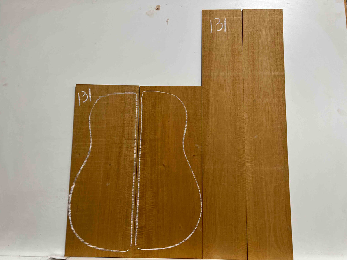 Flame Genuine Mahogany Dreadnought/Classical Guitar Back & Side Set #131 - Exotic Wood Zone - Buy online Across USA 