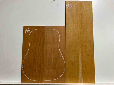 Flame Genuine Mahogany Dreadnought/Classical Guitar Back & Side Set #136 - Exotic Wood Zone - Buy online Across USA 