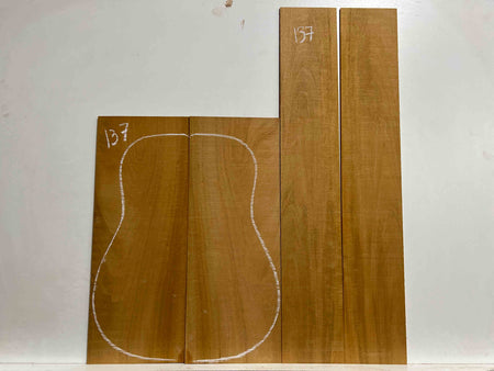 Flame Genuine Mahogany Dreadnought/Classical Guitar Back & Side Set #137 - Exotic Wood Zone - Buy online Across USA 