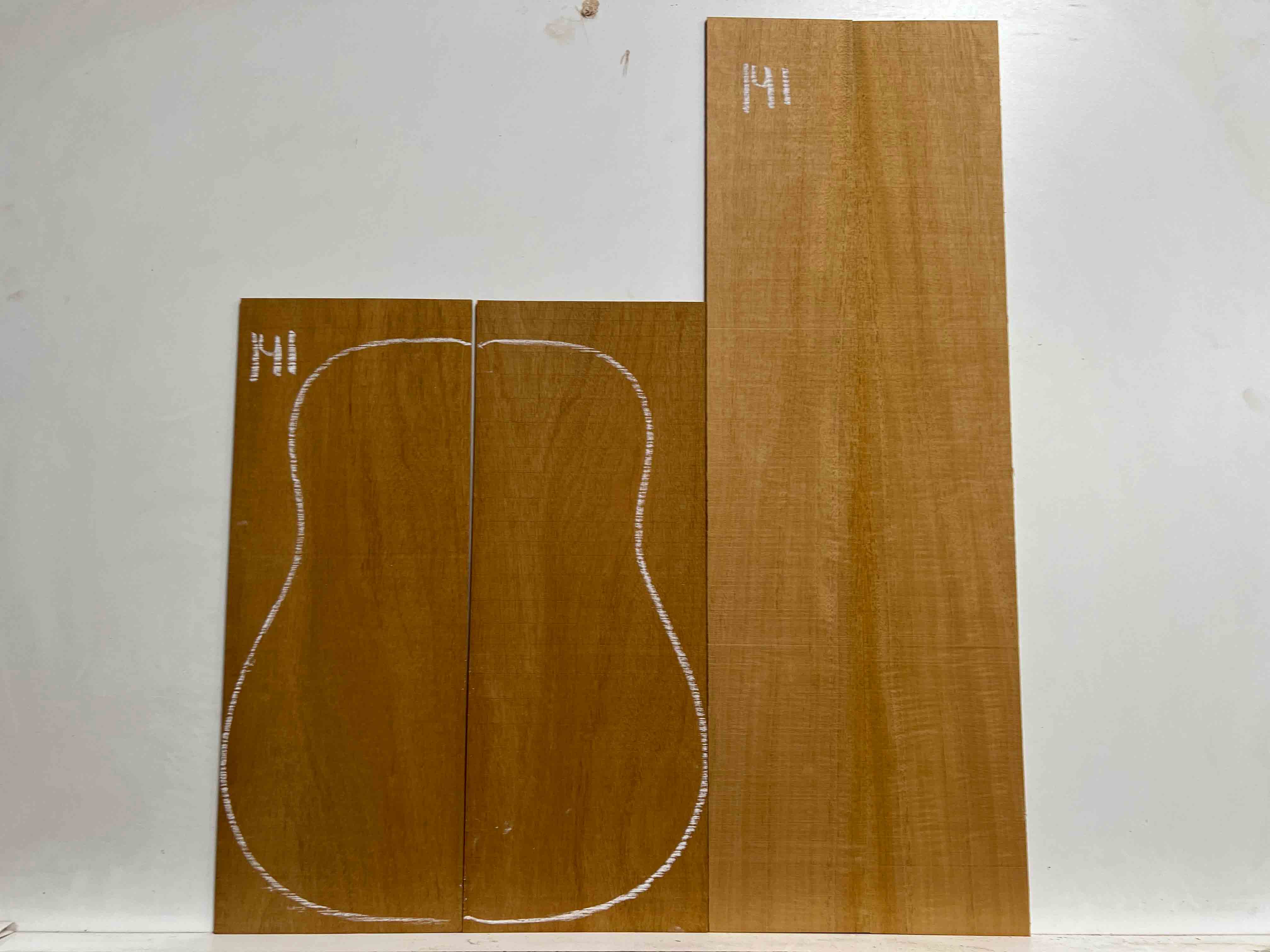 Flame Genuine Mahogany Dreadnought/Classical Guitar Back & Side Set #141 - Exotic Wood Zone - Buy online Across USA 