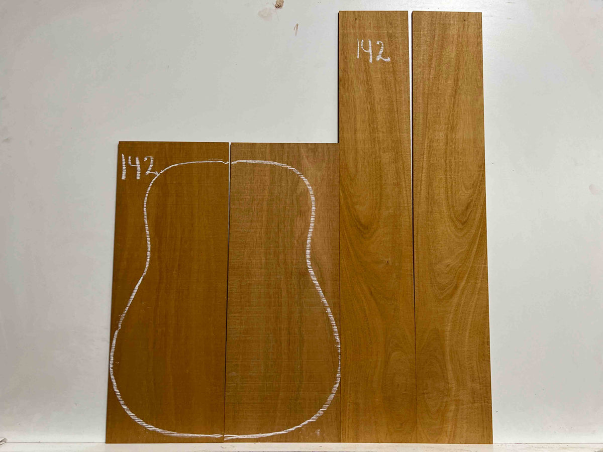 Flame Genuine Mahogany Dreadnought/Classical Guitar Back & Side Set #142 - Exotic Wood Zone - Buy online Across USA 