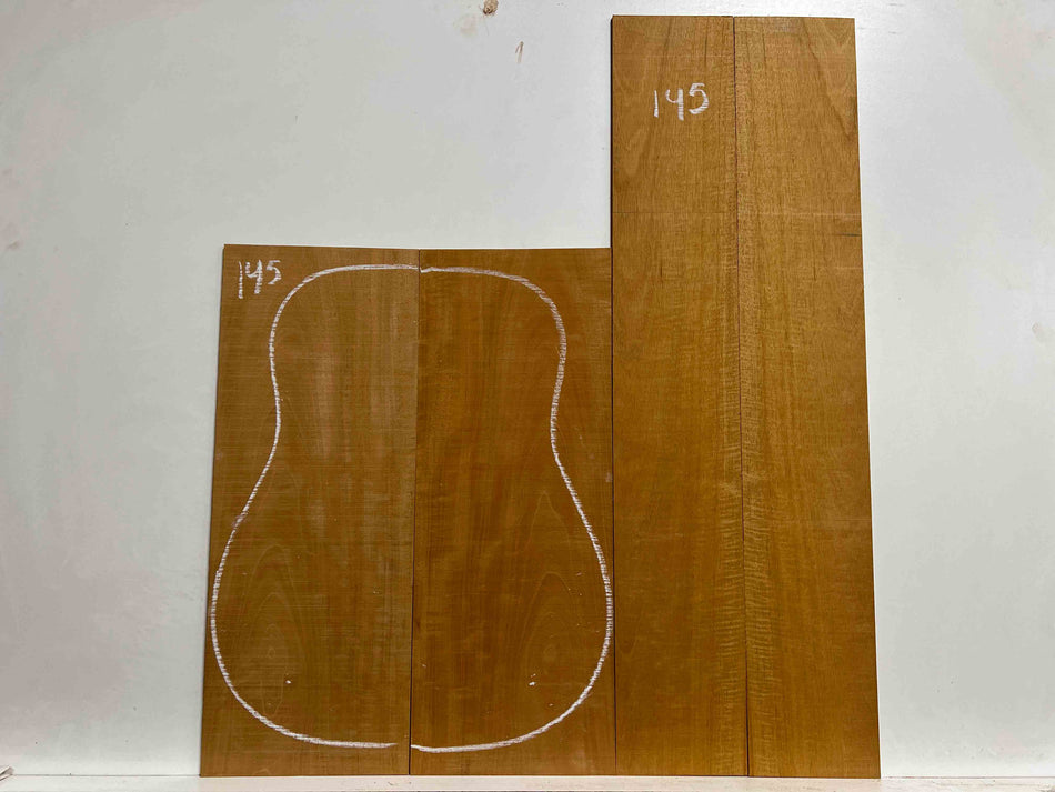 Flame Genuine Mahogany Dreadnought/Classical Guitar Back & Side Set #145 - Exotic Wood Zone - Buy online Across USA 