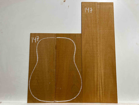 Flame Genuine Mahogany Dreadnought/Classical Guitar Back & Side Set #147 - Exotic Wood Zone - Buy online Across USA 