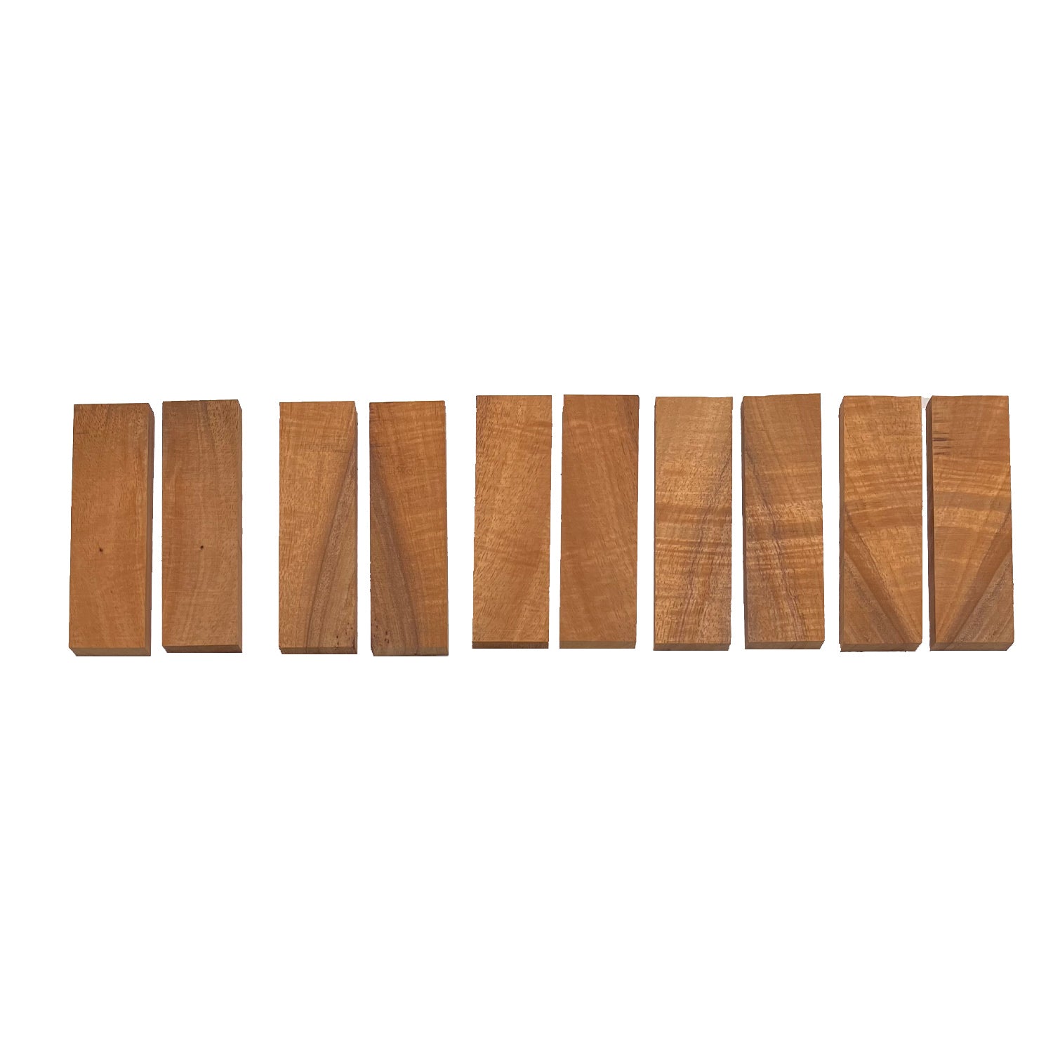 Bloodwood Crosscut Wood Knife Blanks/Knife Scales Bookmatched 5x1