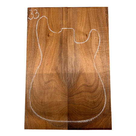 Curly Flame Hawaiian Koa Bookmatched Guitar Drop Tops 21" x 7" x 1/4" #33 - Exotic Wood Zone - Buy online Across USA 