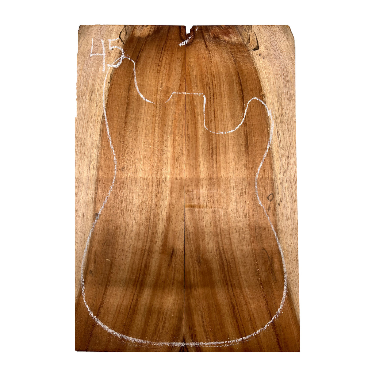 Curly Flame Hawaiian Koa Bookmatched Guitar Drop Tops 21" x 7" x 1/4" #45 - Exotic Wood Zone - Buy online Across USA 