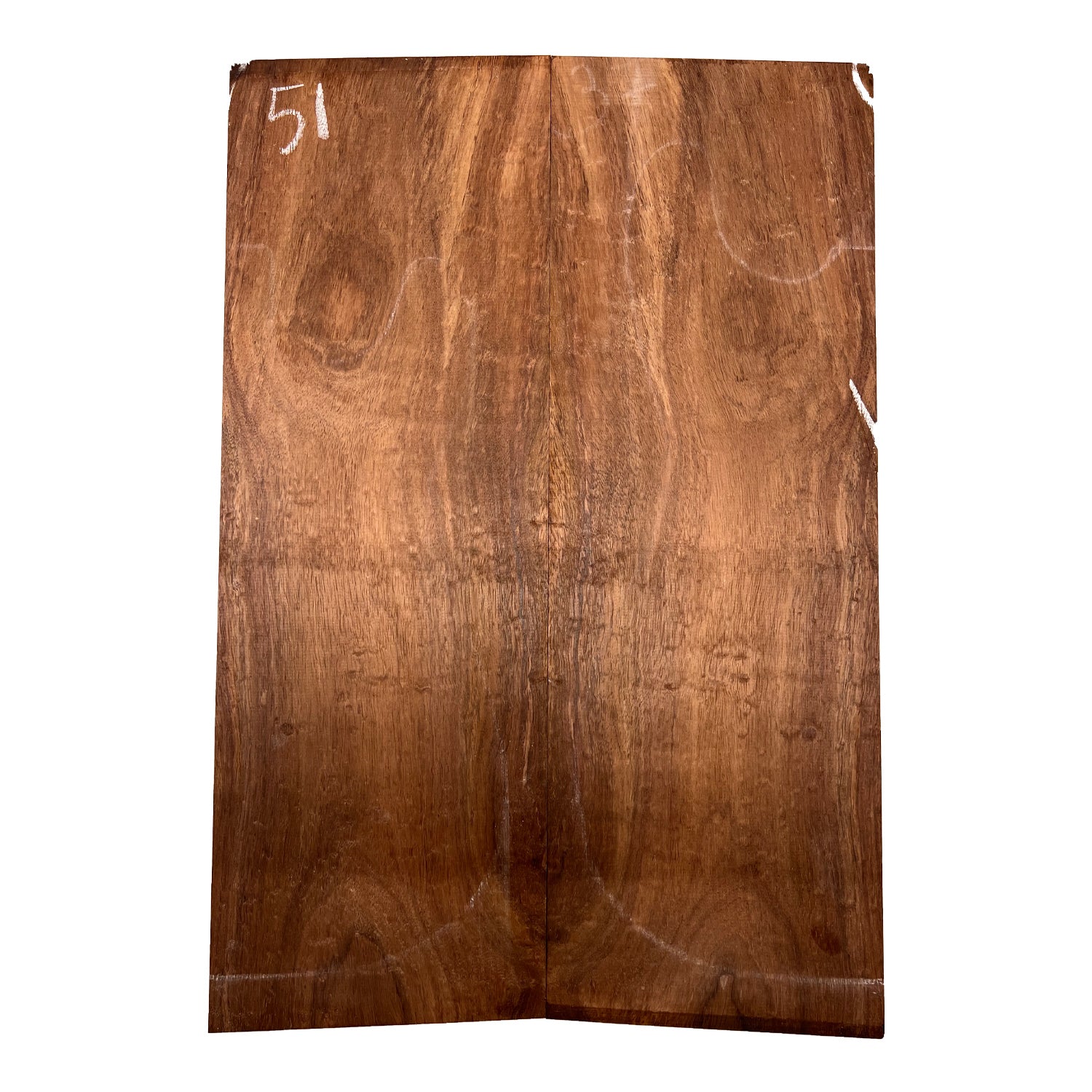 Curly Flame Hawaiian Koa Bookmatched Guitar Drop Tops 21" x 7" x 1/4" #51 - Exotic Wood Zone - Buy online Across USA 