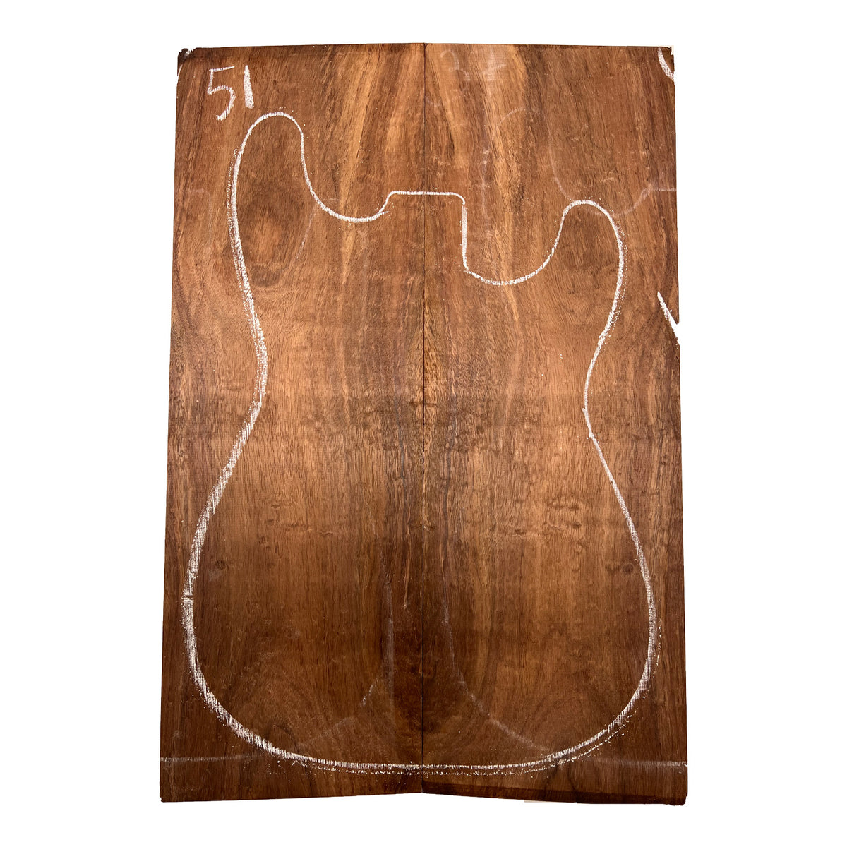 Curly Flame Hawaiian Koa Bookmatched Guitar Drop Tops 21" x 7" x 1/4" #51 - Exotic Wood Zone - Buy online Across USA 