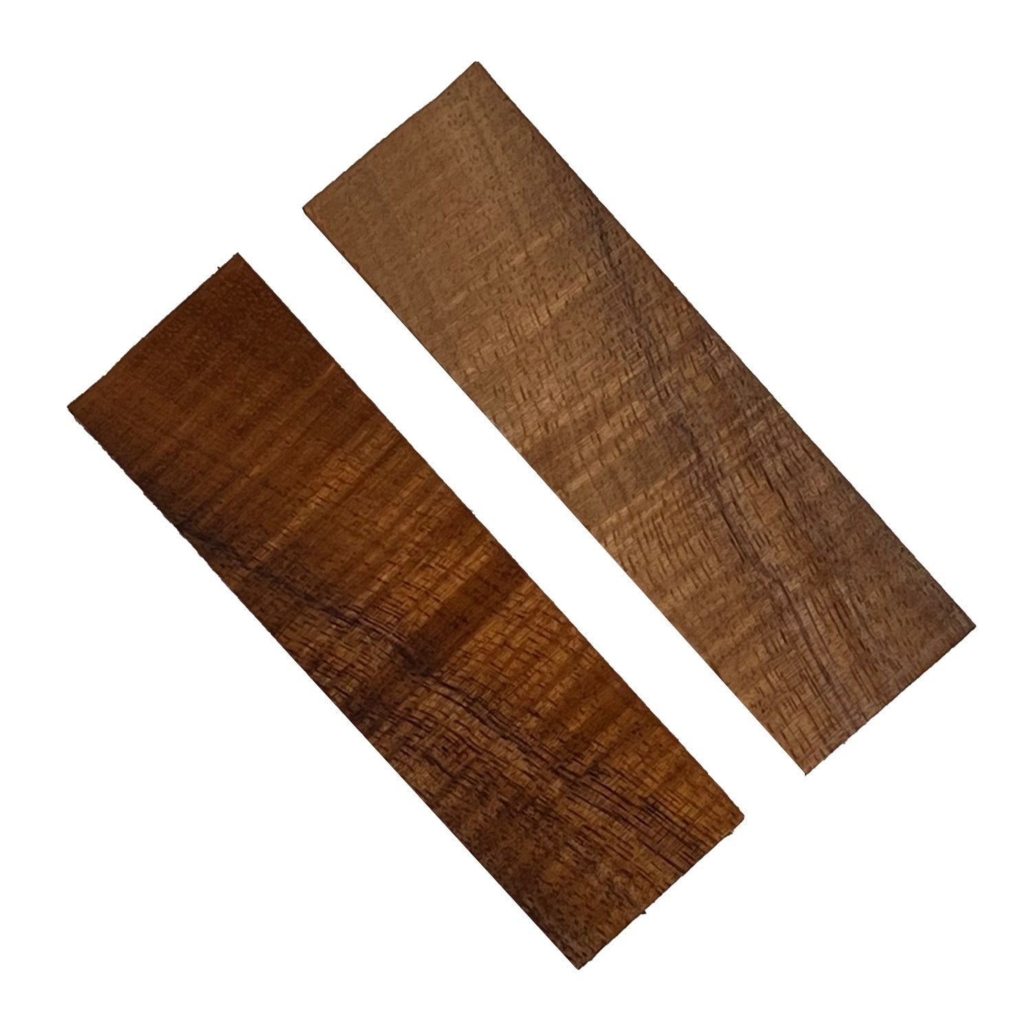 Curly Flame Hawaiian Koa Wood Knife Blanks/Knife Scales Bookmatched 5&quot; x 1-1/2&quot; x 3/8&quot; - Exotic Wood Zone - Buy online Across USA 