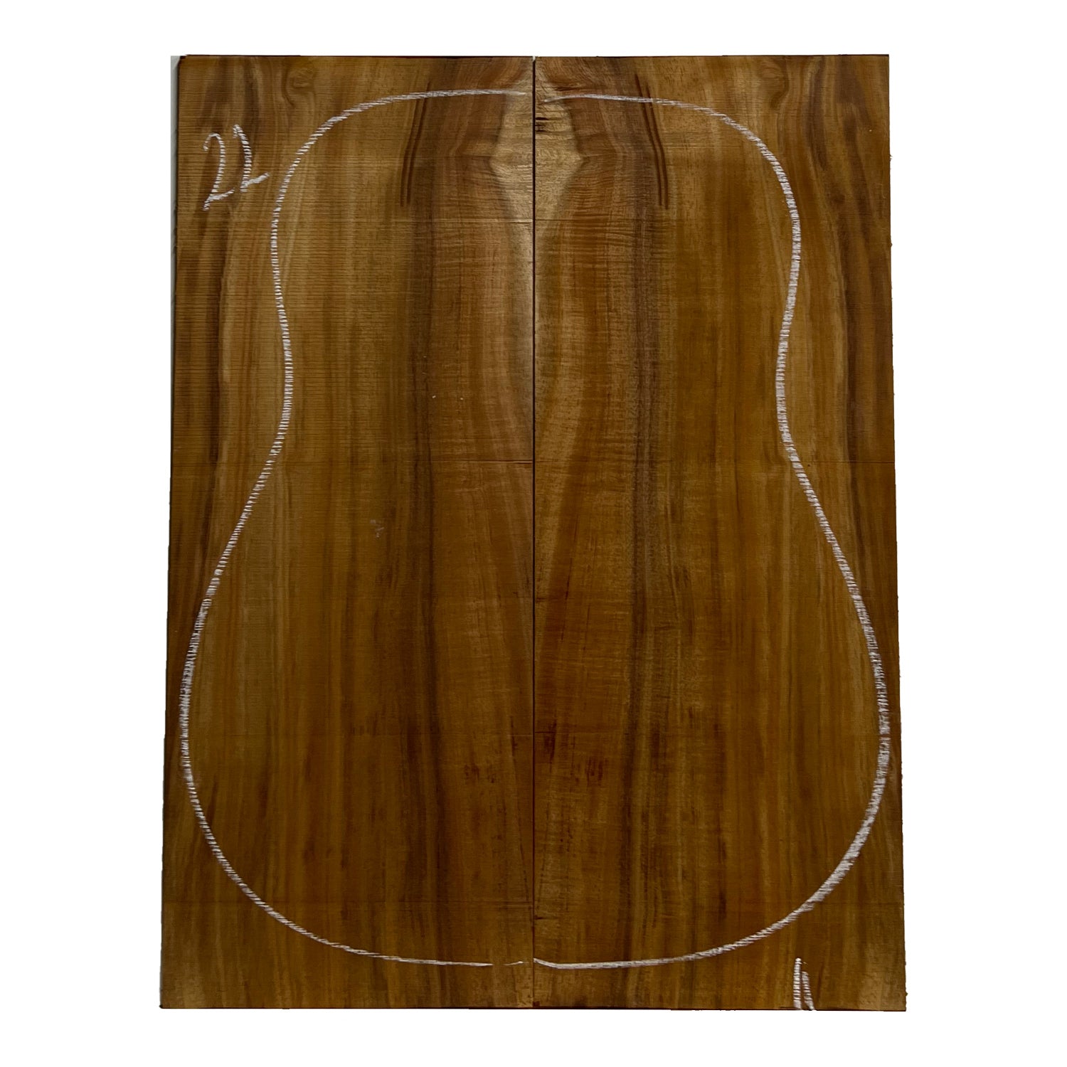 Curly Flame Hawaiian Koa Dreadnought Guitar Back & Side Set #22 - Exotic Wood Zone - Buy online Across USA 