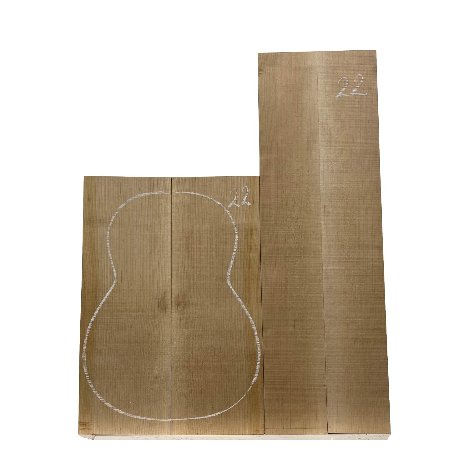 Flame Hard Maple Classical Guitar Back and Side Set #22 - Exotic Wood Zone - Buy online Across USA 