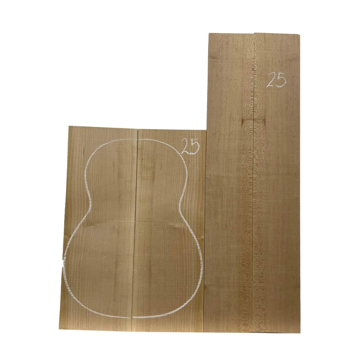 Flame Hard Maple Classical Guitar Back and Side Set #25 - Exotic Wood Zone - Buy online Across USA 