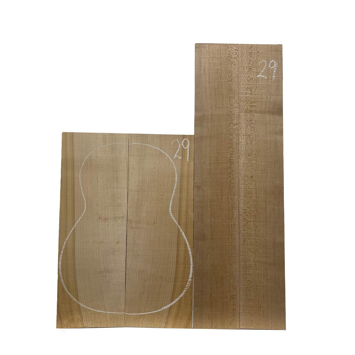 Flame Hard Maple Classical Guitar Back and Side Set #29 - Exotic Wood Zone - Buy online Across USA 