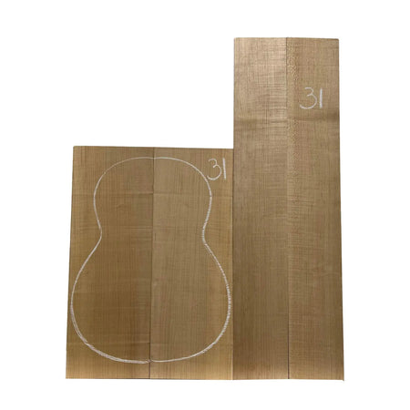 Flame Hard Maple Classical Guitar Back and Side Set #31 - Exotic Wood Zone - Buy online Across USA 