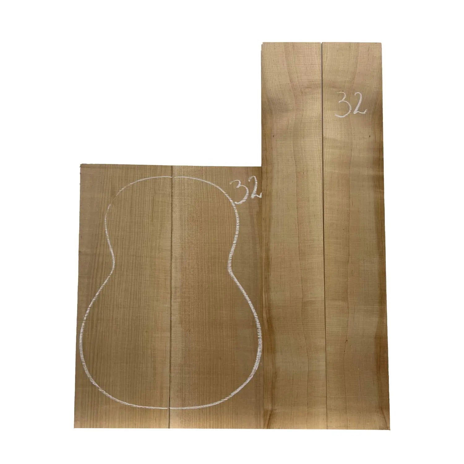 Flame Hard Maple Classical Guitar Back and Side Set #32 - Exotic Wood Zone - Buy online Across USA 