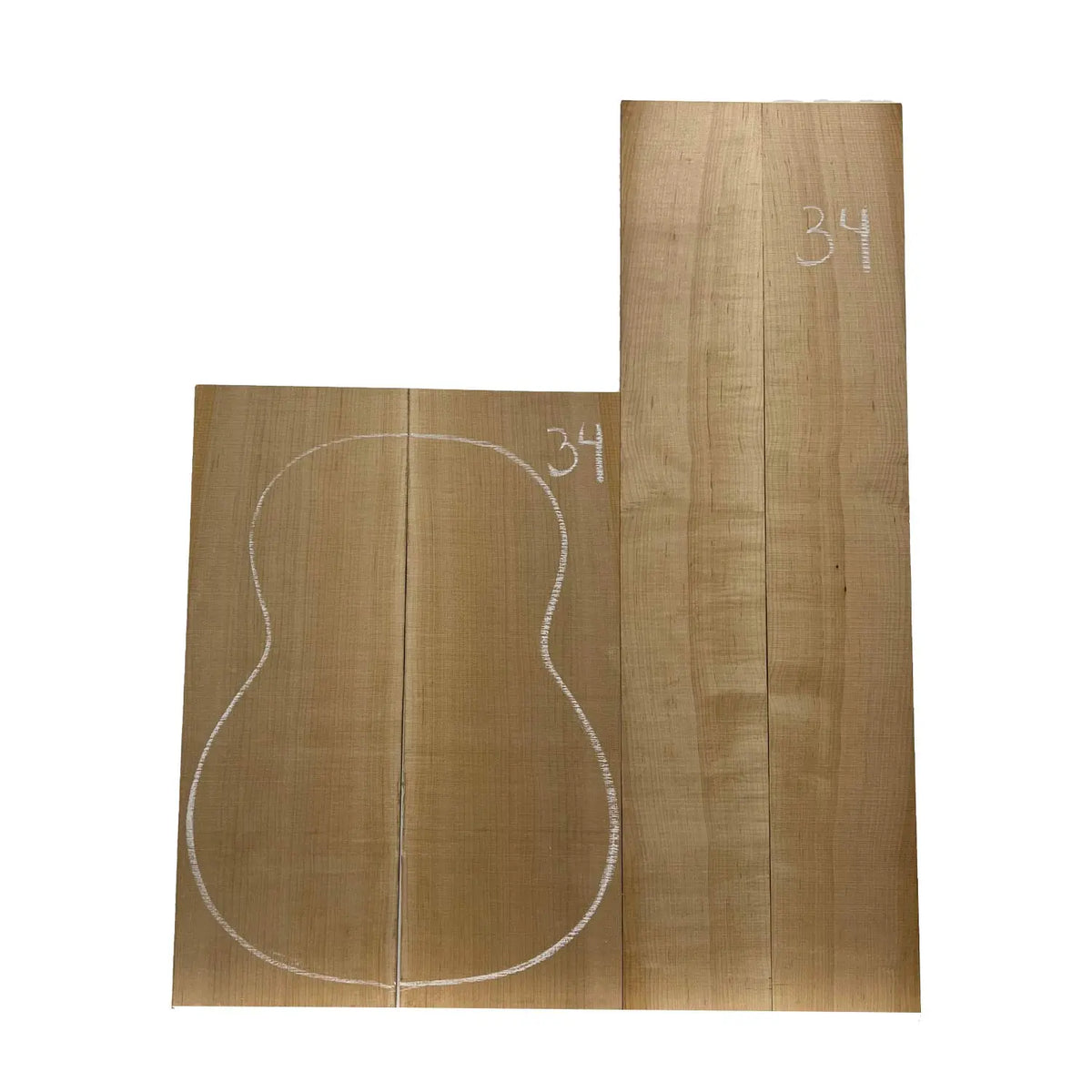 Flame Hard Maple Classical Guitar Back and Side Set #34 - Exotic Wood Zone - Buy online Across USA 