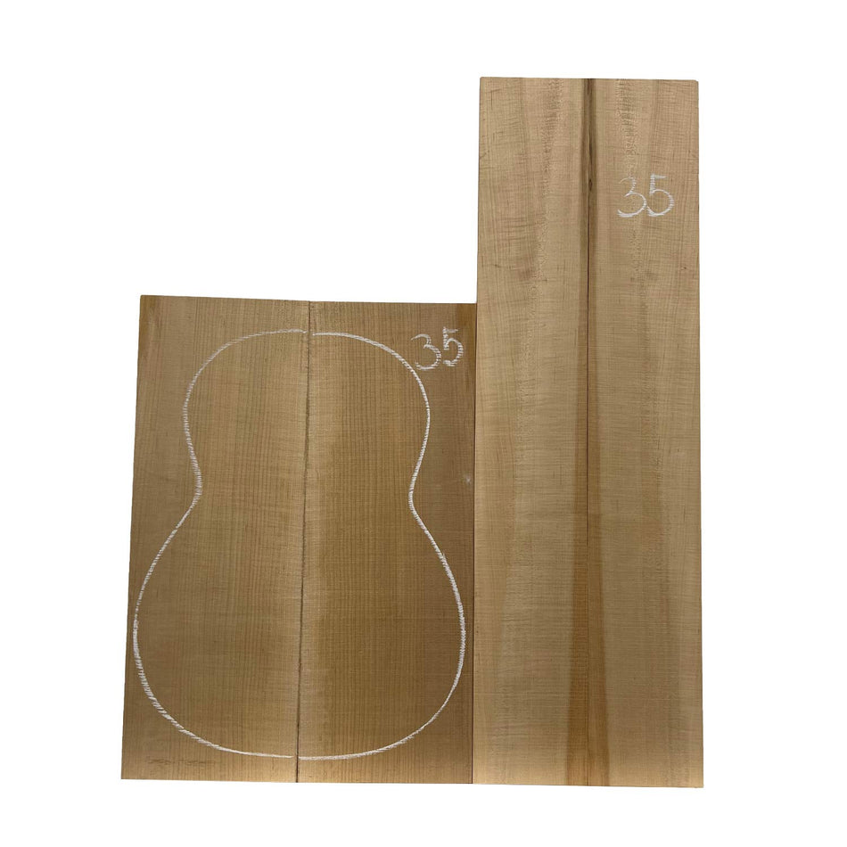 Flame Hard Maple Classical Guitar Back and Side Set #35 - Exotic Wood Zone - Buy online Across USA 