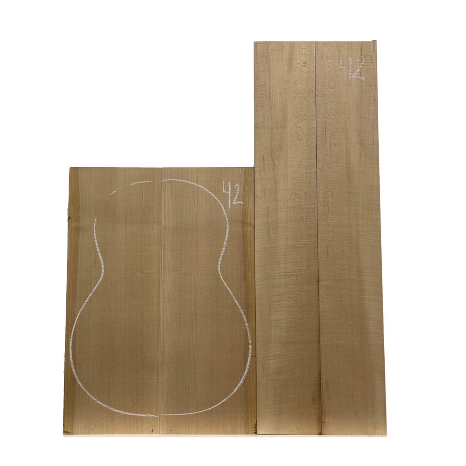 Flame Hard Maple Classical Guitar Back and Side Set #42 - Exotic Wood Zone - Buy online Across USA 