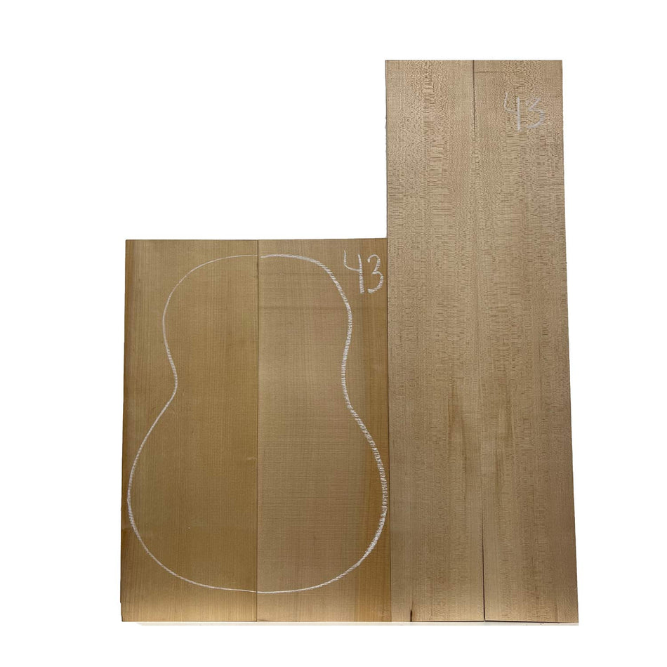 Flame Hard Maple Classical Guitar Back and Side Set #43 - Exotic Wood Zone - Buy online Across USA 