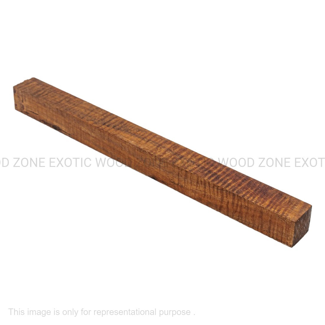 Curly Flame Hawaiian Koa Hobbywood Blank 1" x 1 " x 12" inches Exotic Wood Zone  Hobby Woods