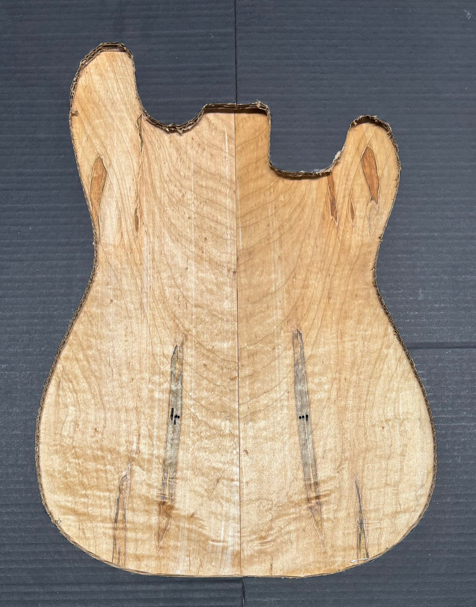 Flame Ambrosia Maple Guitar Drop Top 22" x 7-1/4" x 3/8" #812