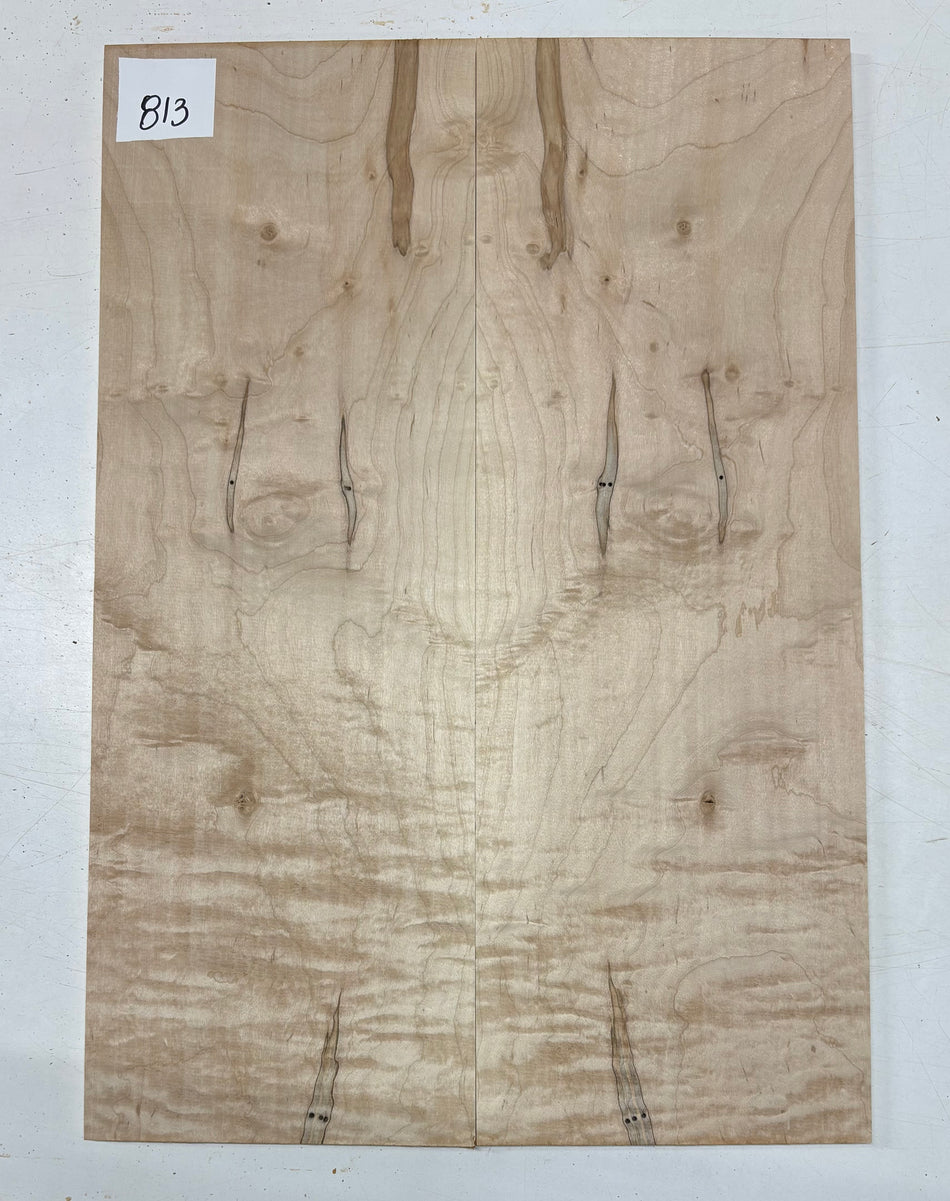 Flame Ambrosia Maple Guitar Drop Top 22" x 7-1/4" x 3/8" #813