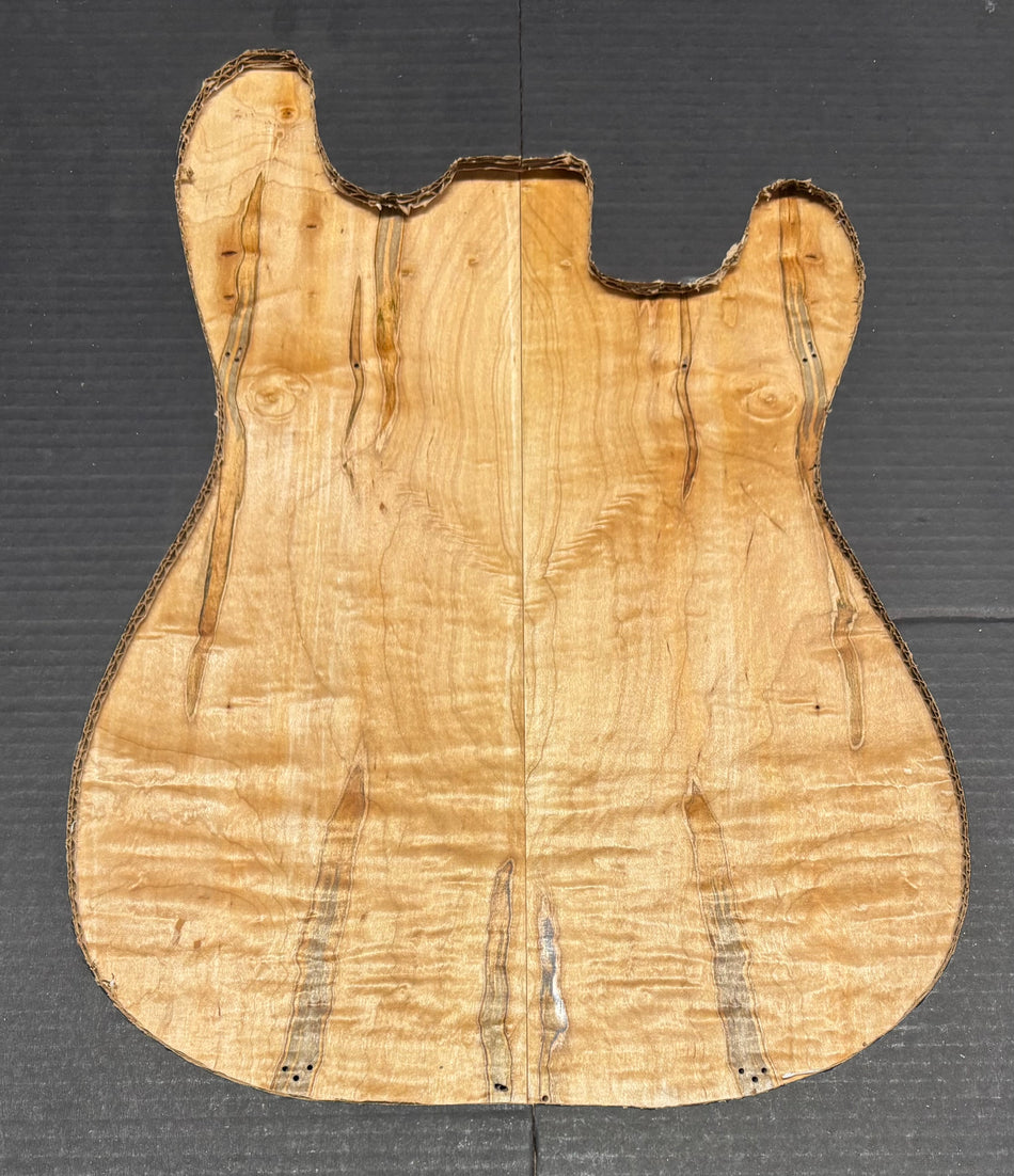 Flame Ambrosia Maple Guitar Drop Top 22" x 7-1/4" x 3/8" #814
