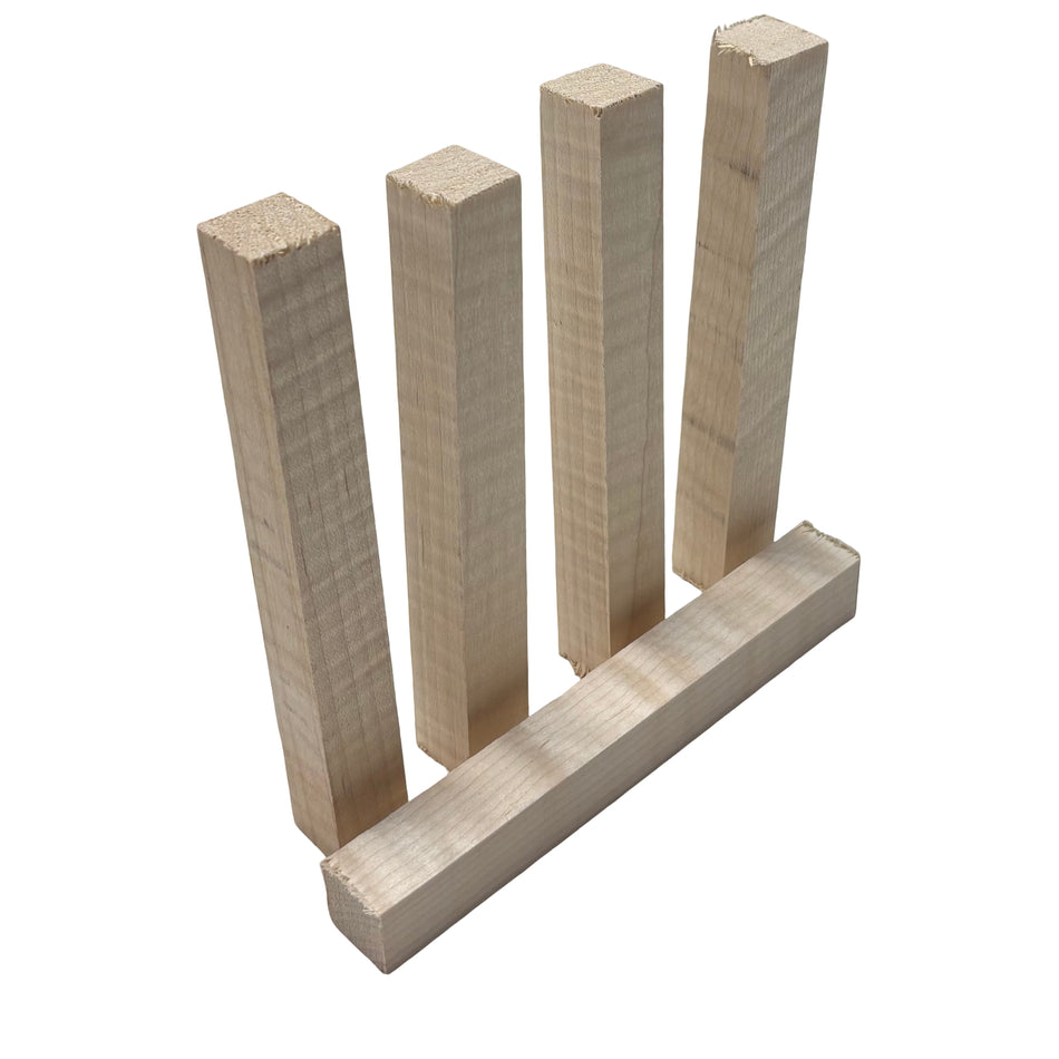 Bulk of Flame Maple Wood Pen Blanks 3/4" x 3/4" x 6"