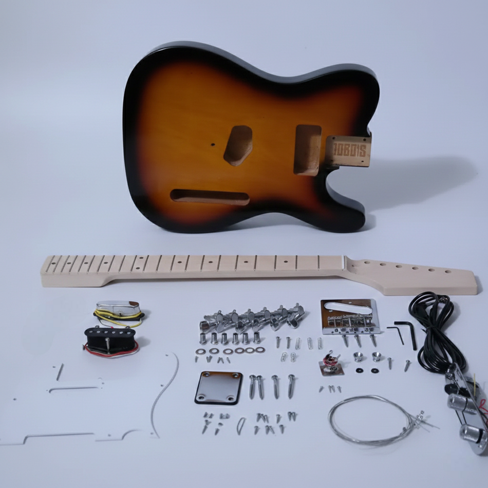 JOBOIS TL-Style DIY Electric Guitar Kit With Finished Sunburst Body