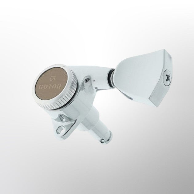 Gotoh Magnum Lock-Trad 3L+3R Guitar Tuners – 1:18 Ratio| Chrome (SG301-04 MG-T)