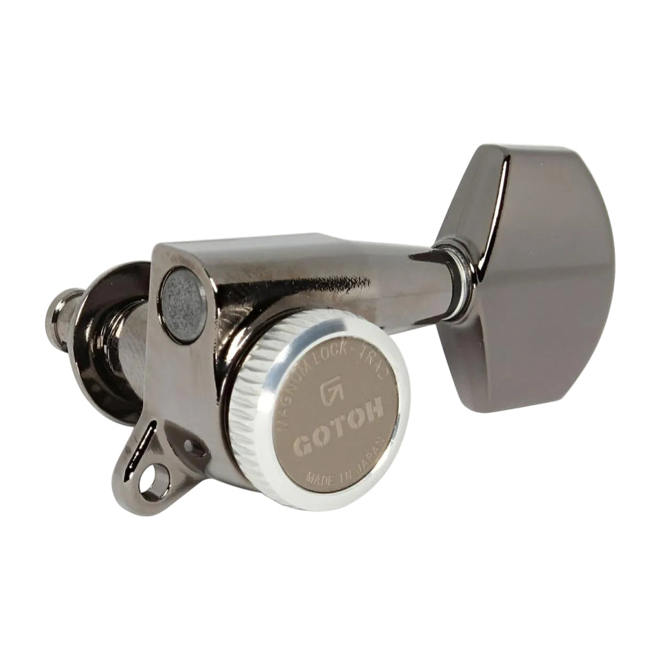 Gotoh Magnum Lock-Trad 3L+3R Guitar Tuners – 1:16 Ratio| Cosmo Black Finish