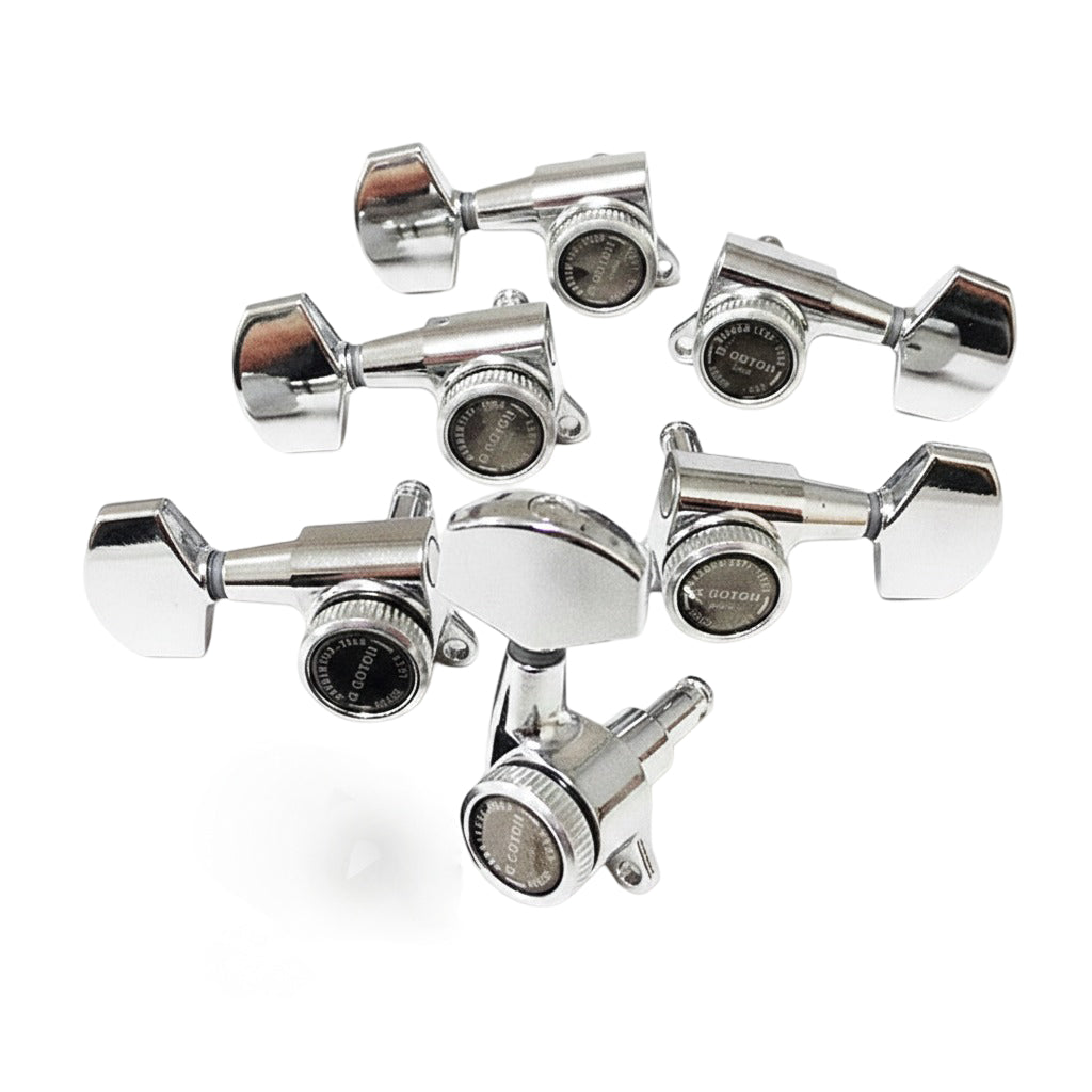 Gotoh Magnum Lock-Trad 3L+3R Guitar Tuners – 1:16 Ratio| Cosmo Black Finish Exotic Wood Zone 