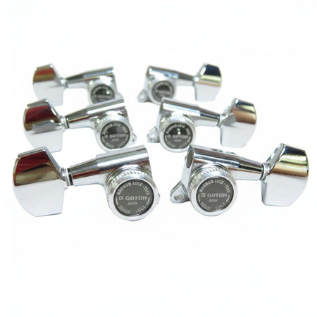 Gotoh Magnum Lock-Trad 3L+3R Guitar Tuners – 1:16 Ratio| Cosmo Black Finish Exotic Wood Zone 