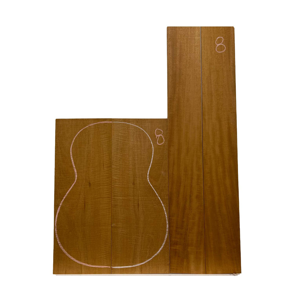 Flame Honduran Mahogany Classical Guitar Back and Side Set #08 - Exotic Wood Zone - Buy online Across USA 