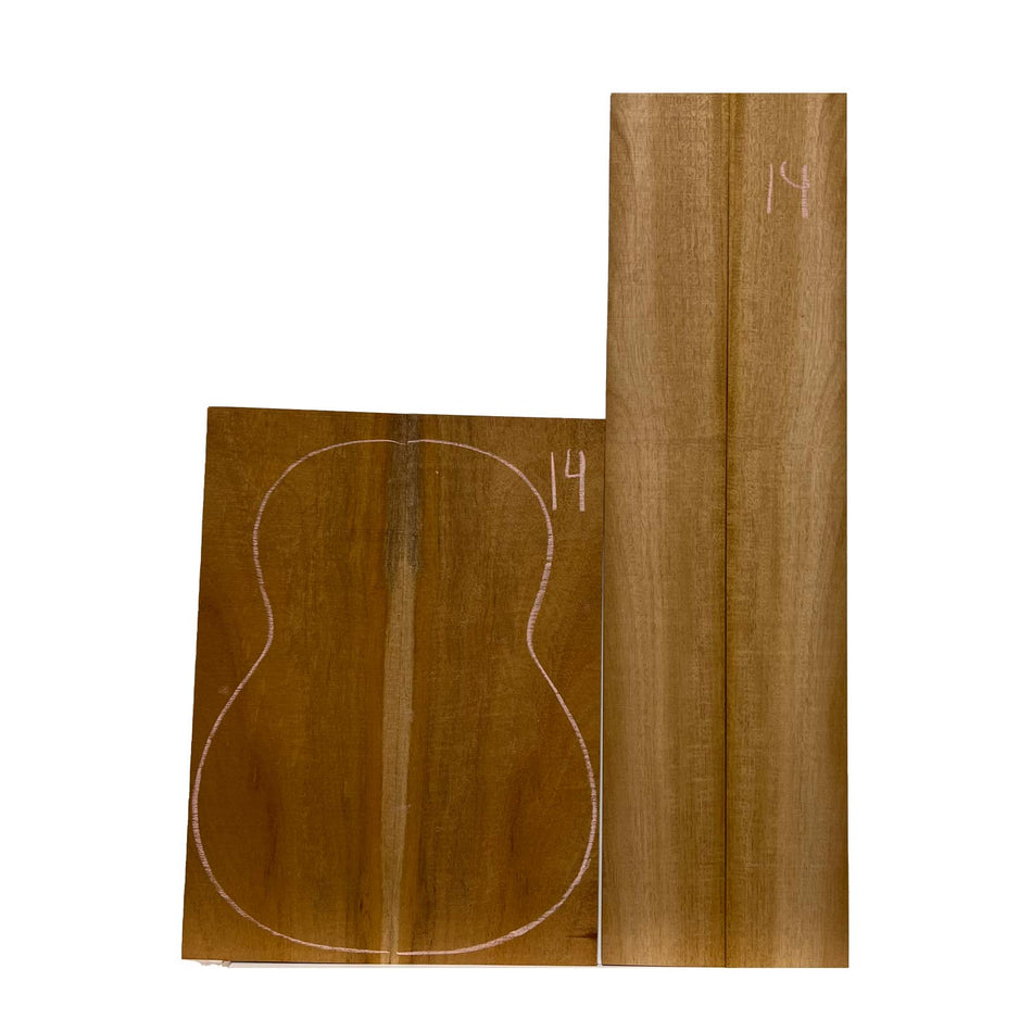 Flame Honduran Mahogany Classical Guitar Back and Side Set #14 - Exotic Wood Zone - Buy online Across USA 